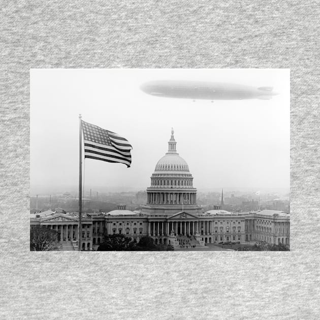 Graf Zeppelin over Washington DC, 1920s (C030/3189) by SciencePhoto